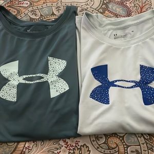 Lot of 2 Under Armor work out shirts 1X womens